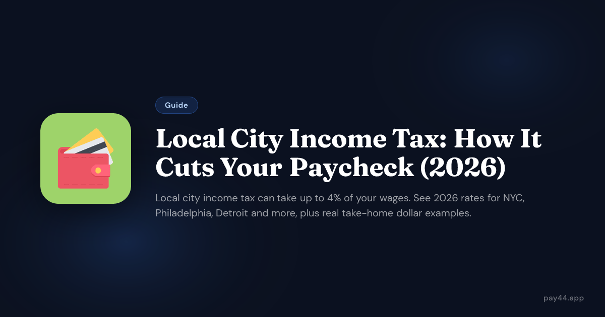 Local City Income Tax: How It Cuts Your Paycheck (2026) — Pay44