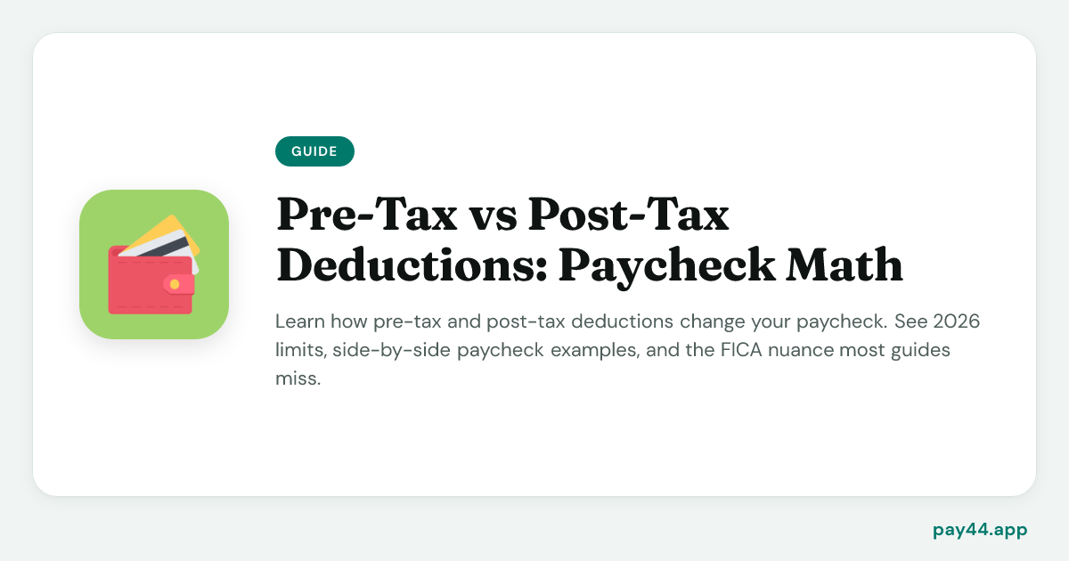 Pre-Tax vs Post-Tax Deductions: Paycheck Math — Pay44